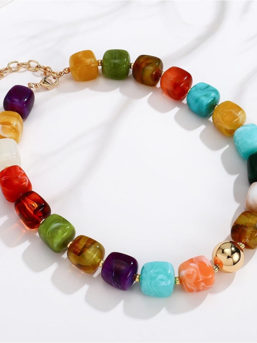 Multicolor Beaded Statement Necklace